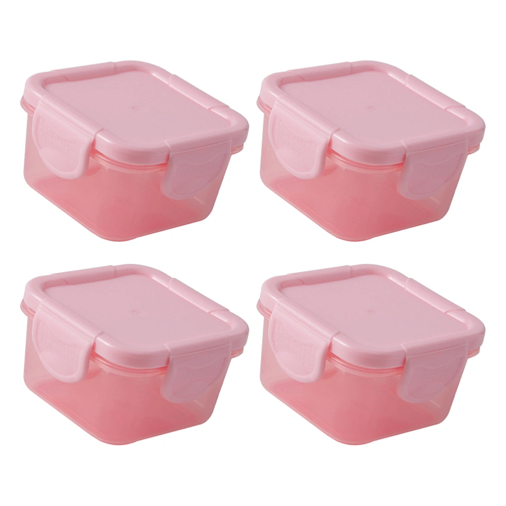 4Pcs Mini Fresh-Keeping Boxes Lidded Vegetables Containers Condiment Case