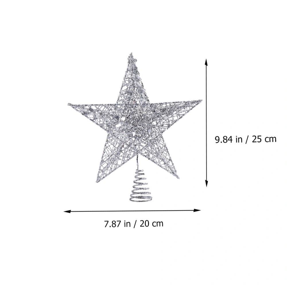 2PCS Pentastar Christmas Tree Topper Star Treetop Decor for Home Party