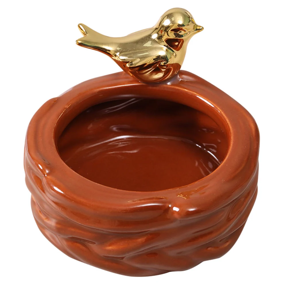 1pc Ceramic Ashtray Bird Design Ashtray Smoking Ash Tray Desktop Adornment