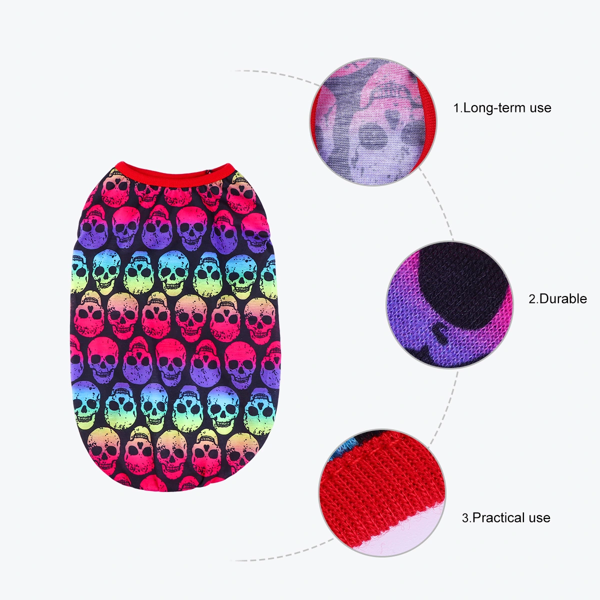 Lovely Skull Printed Sweater Outerwear Warm Clothes Cosplay Clothes for Dog
