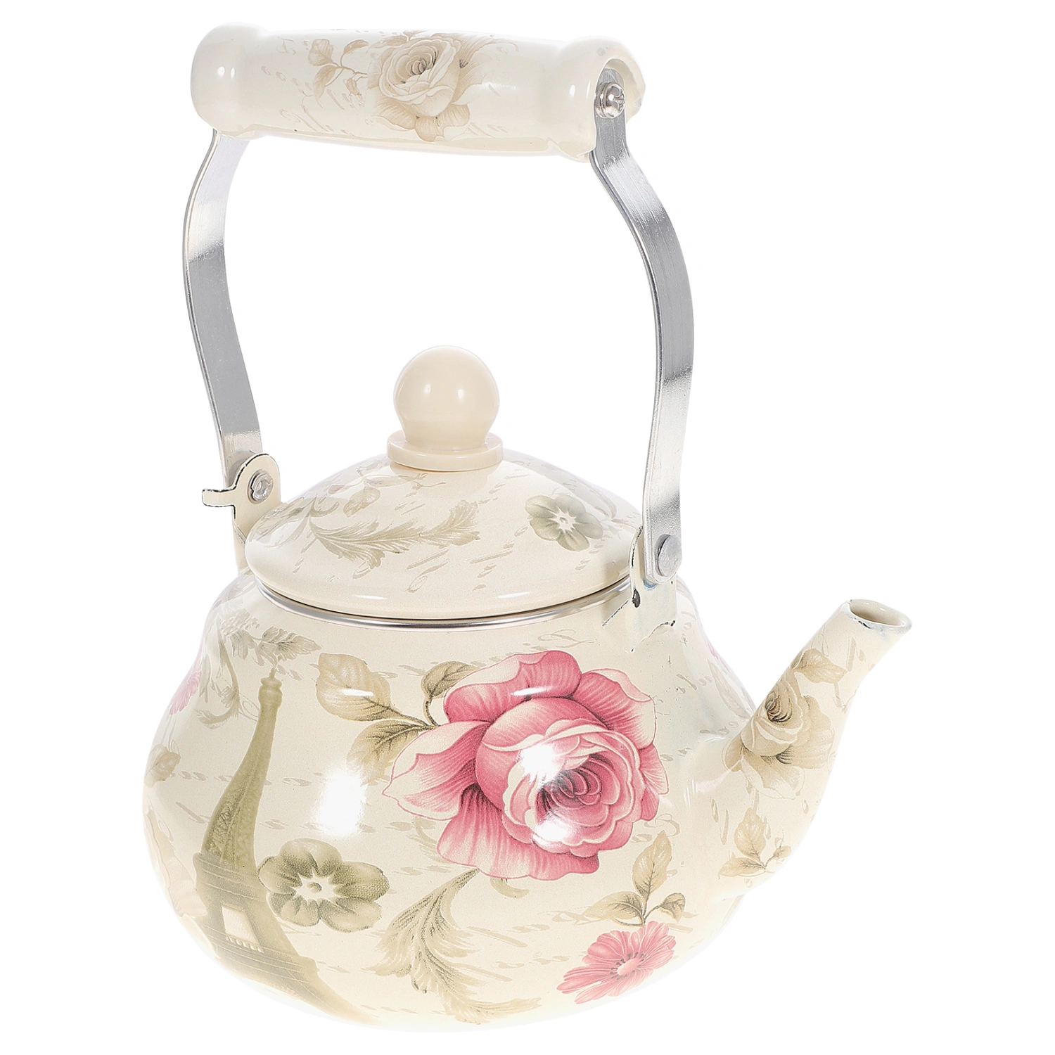 Household Water Kettle Decorative Enamel Tea Kettle Handheld Stovetop Water Kettle