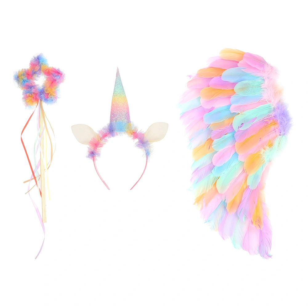 1 Set Angel Wing Prop Girl Performance Costume Prop Unicorns Hairhoop Photo Prop