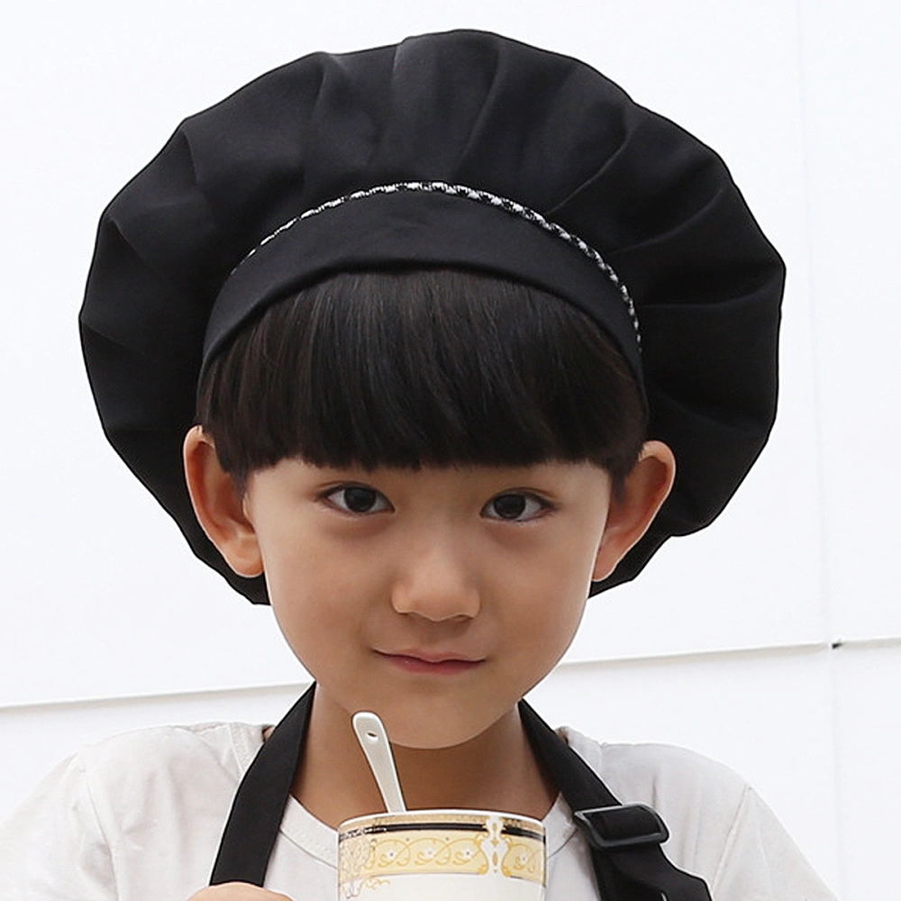 1pc Children Chef Hat Adjustable Hat Baking Party Supplies Baking Cooking Hat for Children (Black)