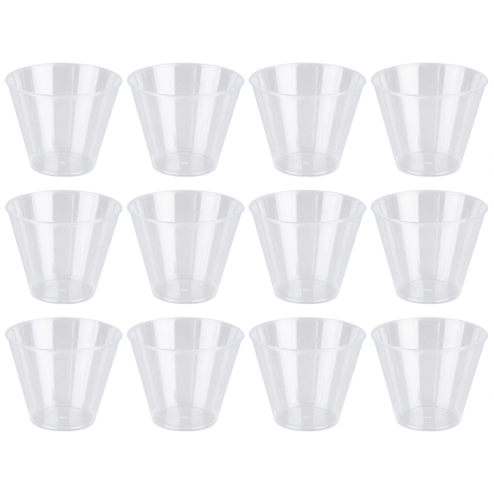 50 Pcs 30ml Disposable Transparent Hard Plastic Tasting Cups Thicken Drinking Cups Tumblers for Wedding Party