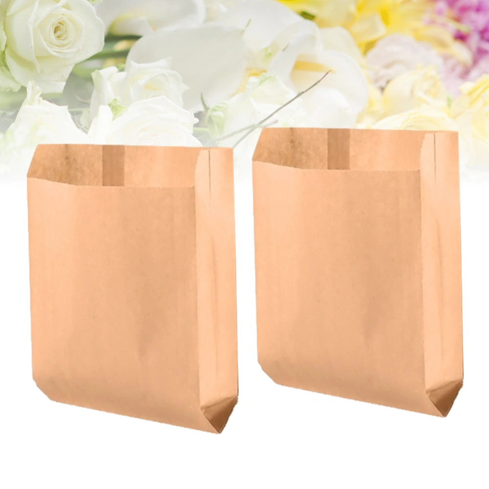 100pcs Kraft Paper Bag Candy Food Packaging Bag Pouch Shopping Bag Party Favors (Type 2)