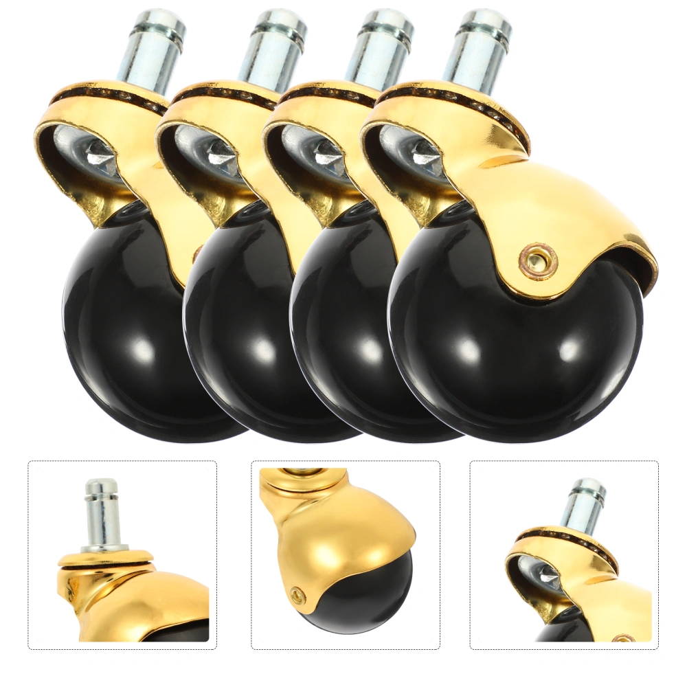 4pcs Household Furniture Caster Wheels Multi-function Universal Wheels Wear-resistant Casters Wheels