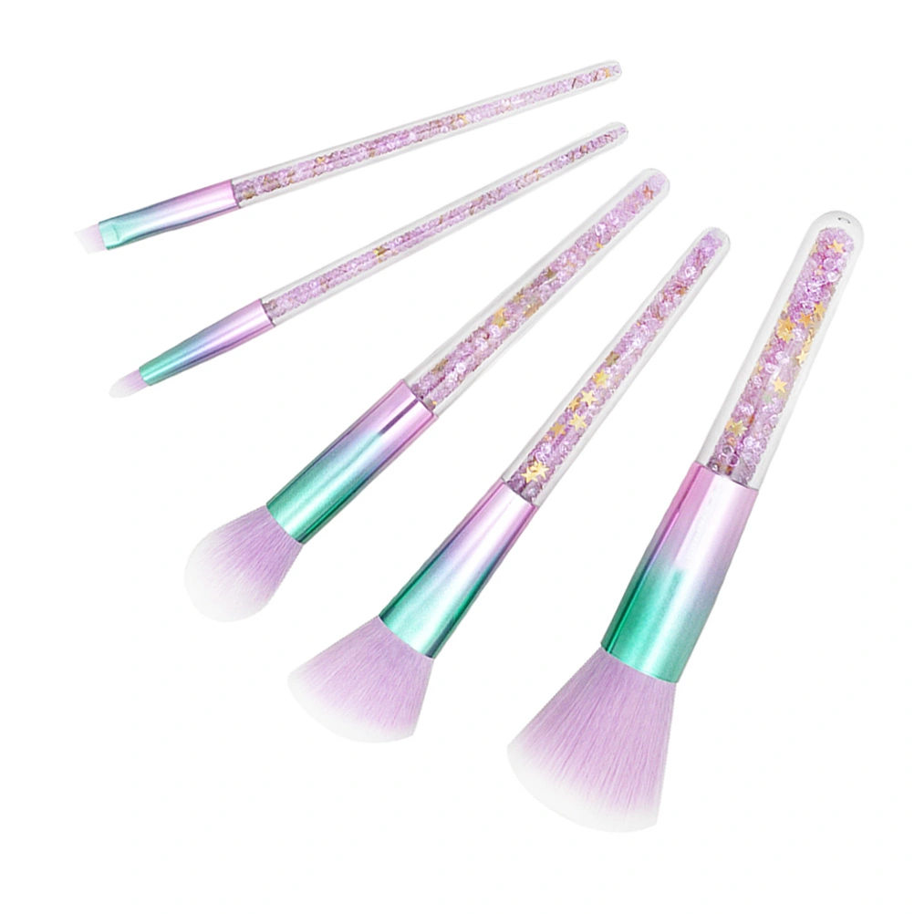 5 Pcs/1 Set Professional Makeup Brushes Kit Liquid Foundation Brushes Cosmetics Powder Eyebrow Brush Makeup Accessories for Women