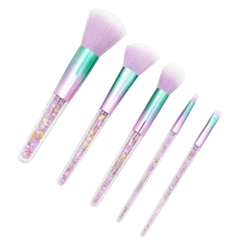 5 Pcs/1 Set Professional Makeup Brushes Kit Liquid Foundation Brushes Cosmetics Powder Eyebrow Brush Makeup Accessories for Women