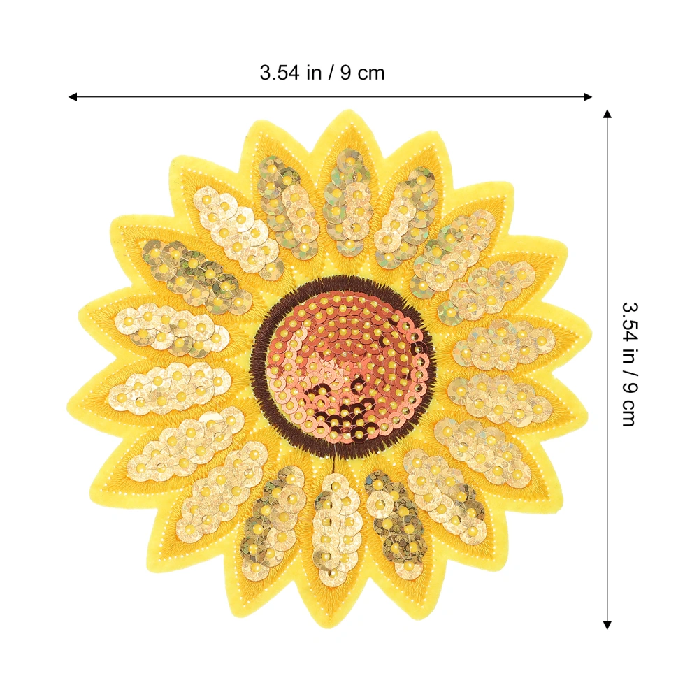 12pcs Embroidery Patches Sunflower Clothing Patch Stickers Garment Accessories