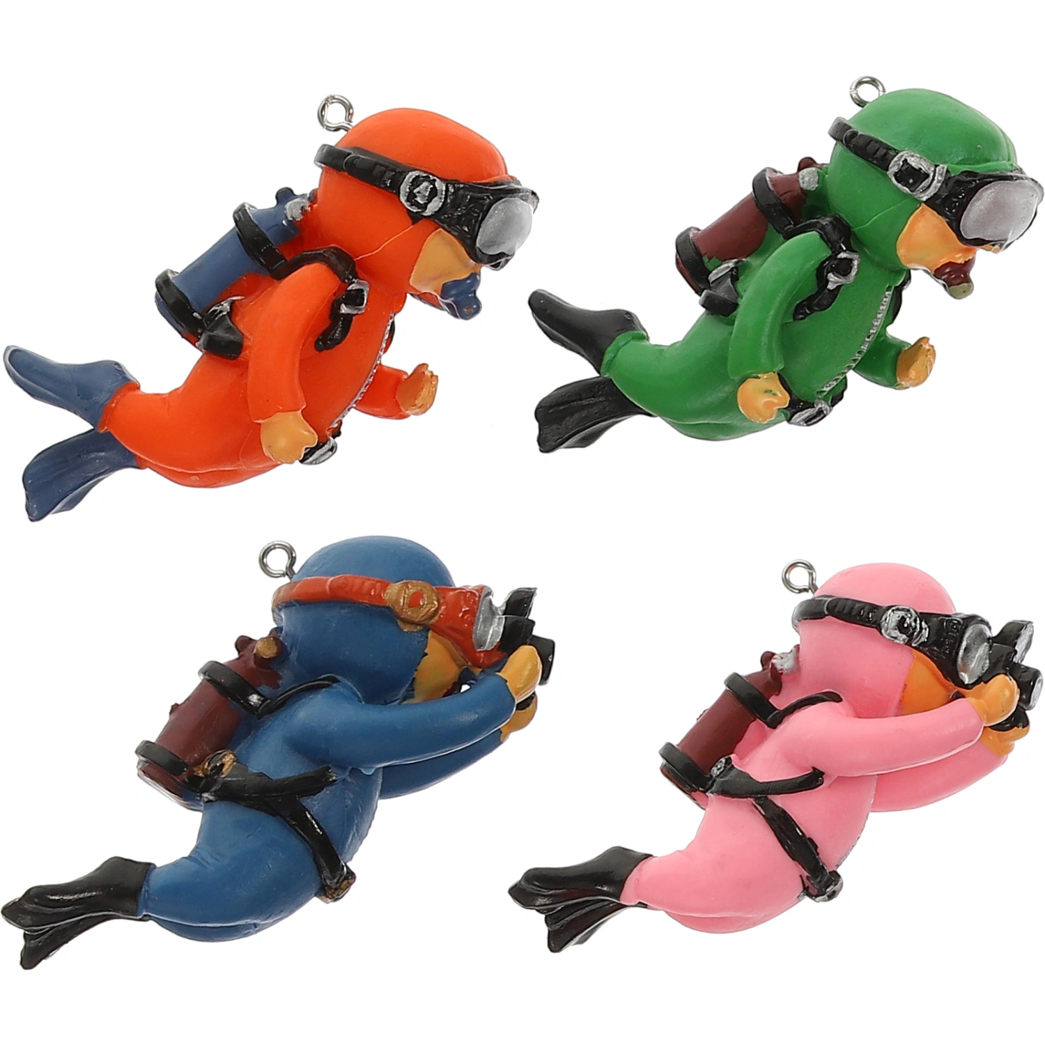 4Pcs Fish Tank Decorations Floating Diver Ornaments Aquarium Diver Decorations Fish Tank Accessories