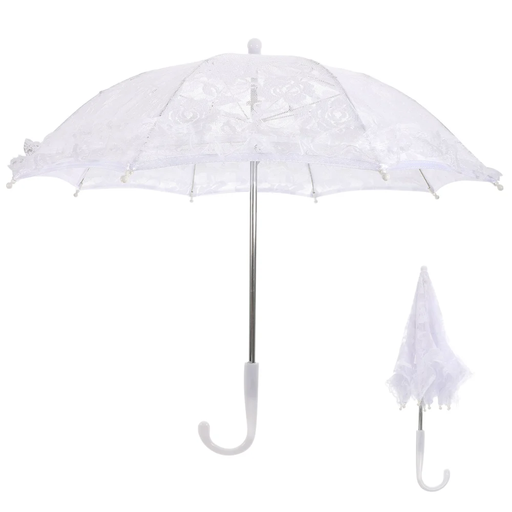 Lace Umbrella Scene Props Lace Parasol Umbrella for Wedding Stage Performance Photography