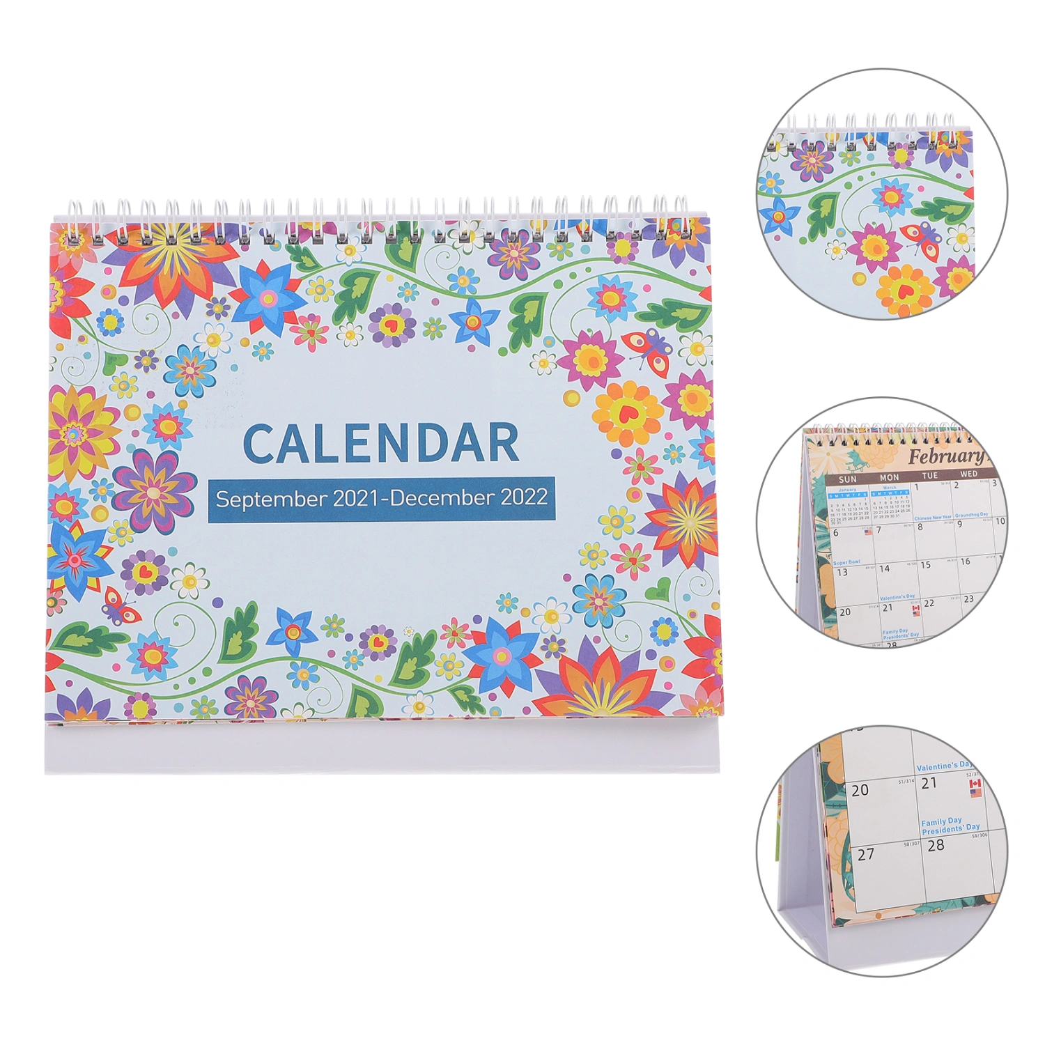 1pc Desktop 2022 Countdown Calendar Table Paper Coil Calendar Agenda Calendar