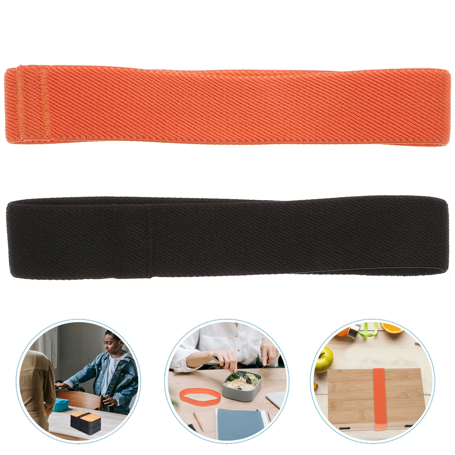 8Pcs Household Bento Straps Professional Bento Fixators Convenient Elastic Straps