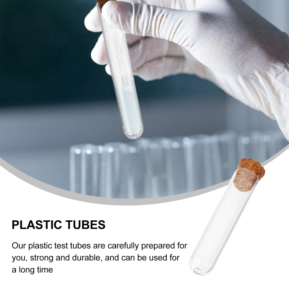 50pcs Plastic Science Tubes Spice Liquid Storage Tubes Bath Salts Storage Tubes