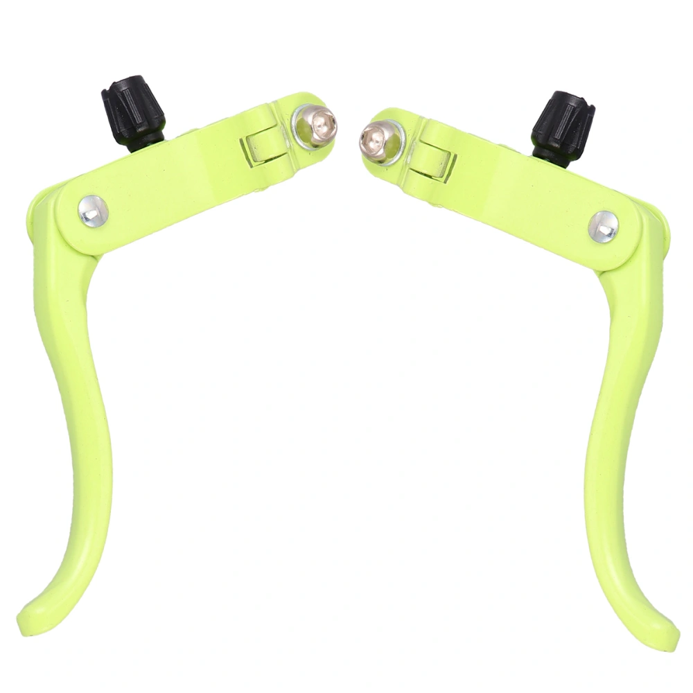 1 Pair Bike Brake Lever Durable Aluminum Alloy Brake Handle Bike Spare Parts Bike Accessories (Green)