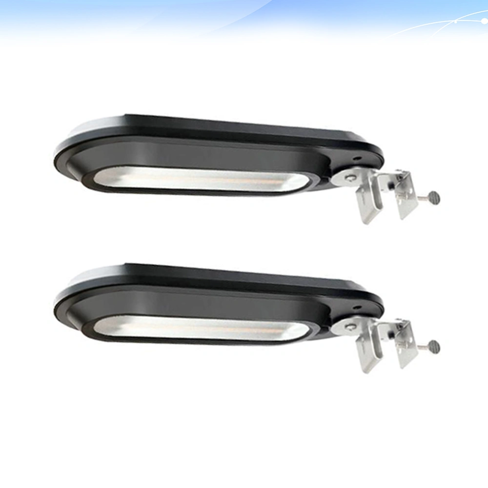 2pcs Solar Powered Wall Light Outdoor Light Decorative Corridor Light Automatic Sensor Lamp Road Lamp (Warm Light + Black)