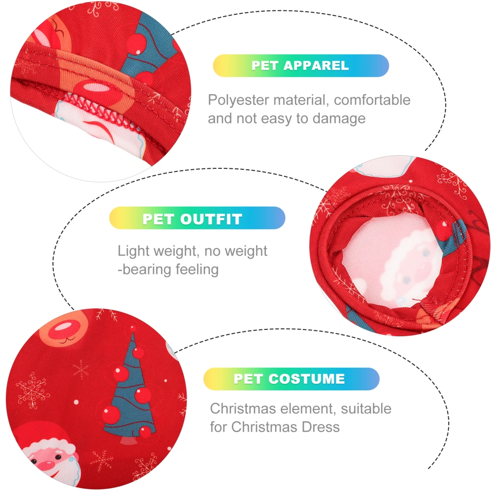 Christmas Style Pet Outfit Printed Pet Dog Vest Pet Costume Lovely Dog Clothes