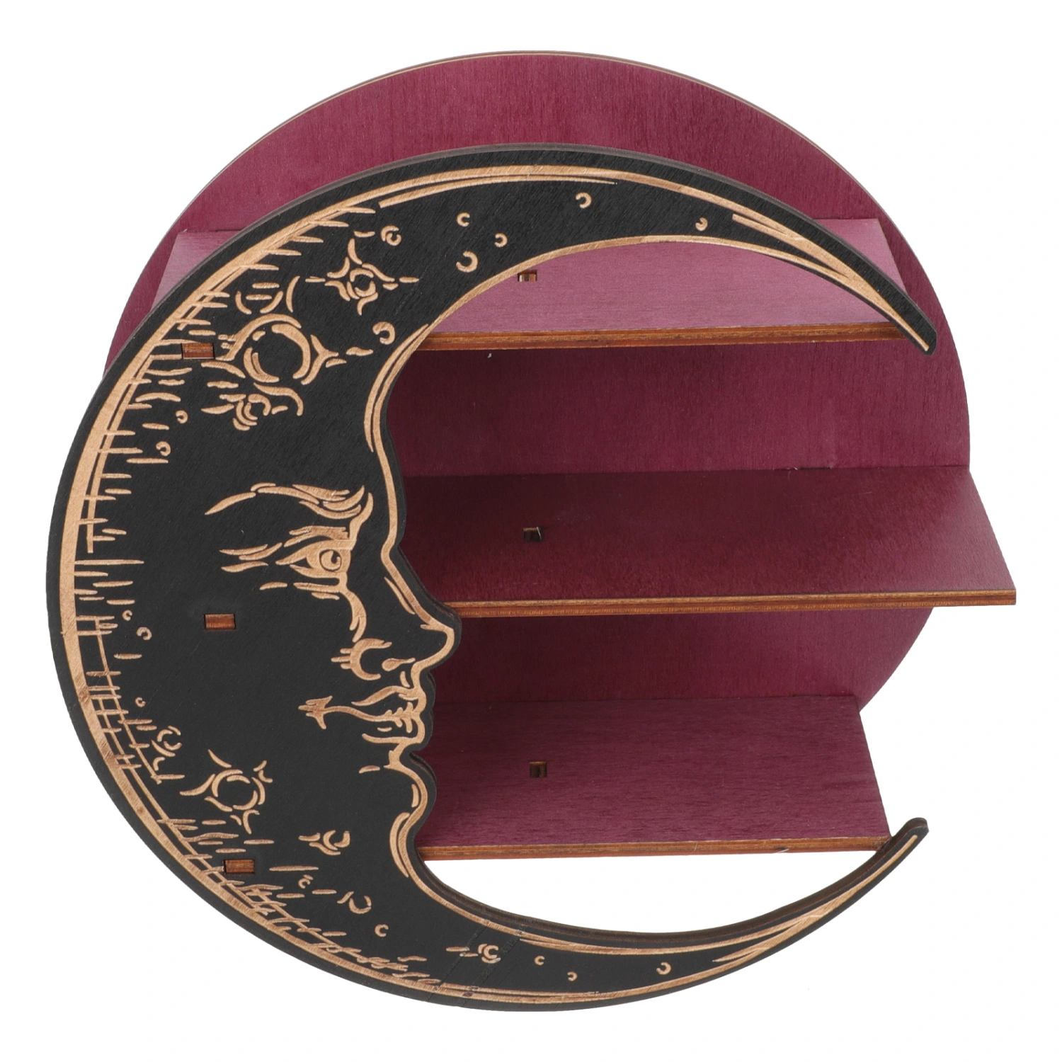 Creative Wall Moon Hanging Delicate Wooden Moon Wall-mounted Indoor Ornament