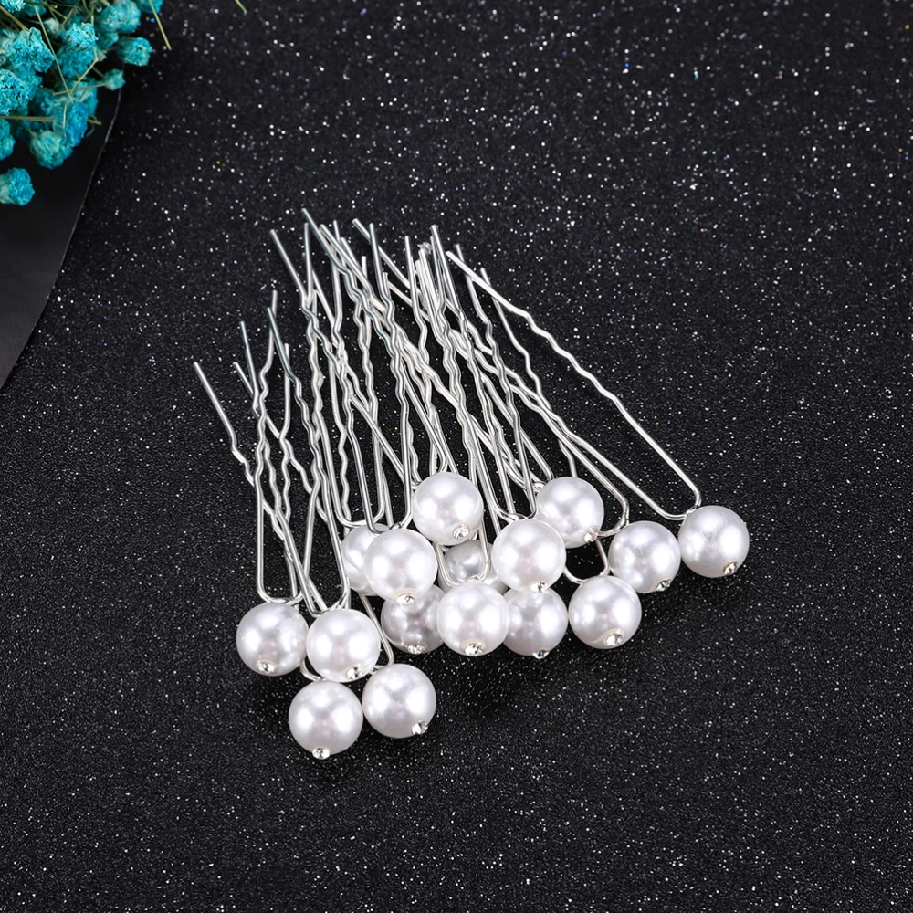 24pcs Pearl Design Hairpin Fashionable Headdress Hair Accessories Stylish Headwear for Bride Women Female