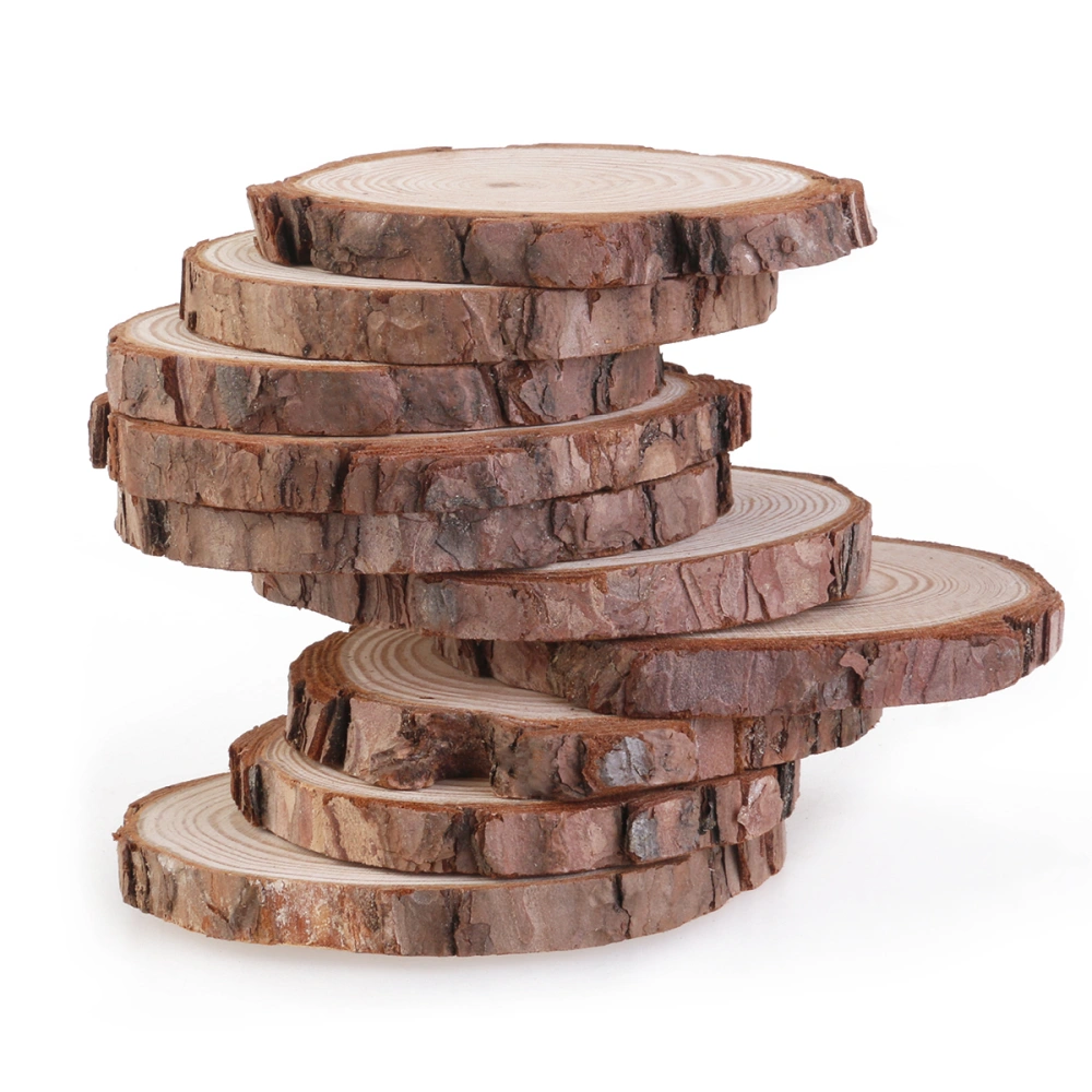 5pcs 7-9CM Wood Log Slices Discs for DIY Crafts Wedding Centerpieces