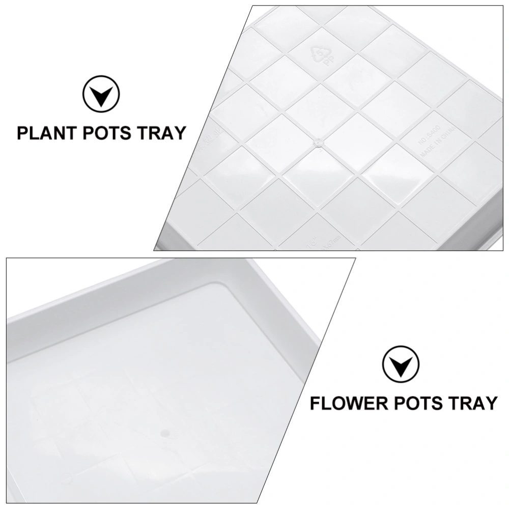 2pcs Movable Plant Pot Square Base Tray Succulent Flower Planting Supply