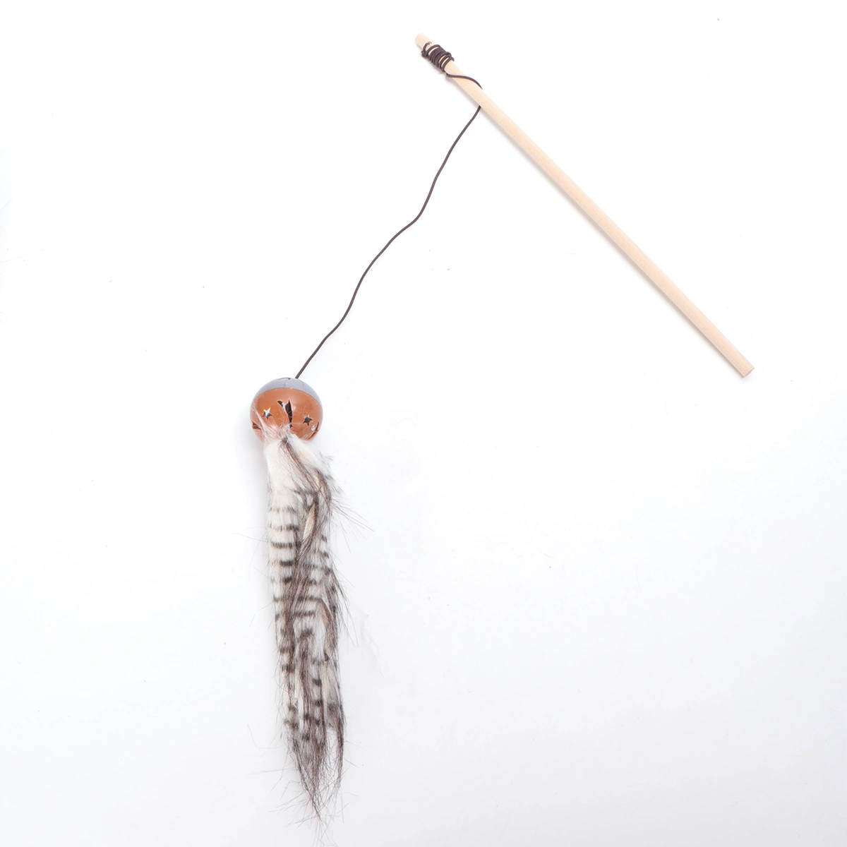 2pcs Cat Teaser Cat Flirting Toys Wooden Mouse Bell Cat Toy Cat Teaser Stick Cat Interactive Toy Cat Teasing Supplies for Friends