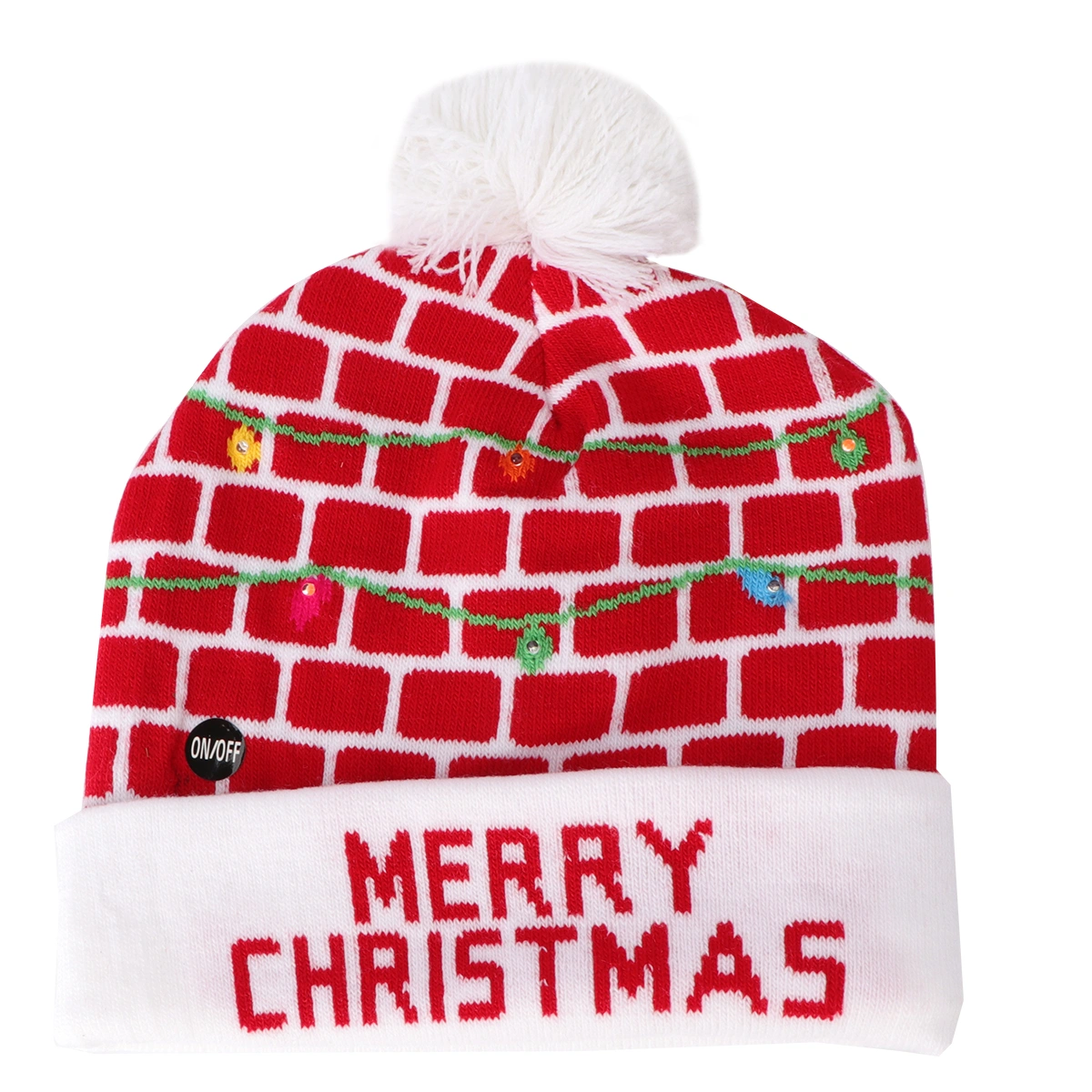 1 PC Christmas LED Light Hat Christmas Knitted Hat Warm Xmas for Adult Kids