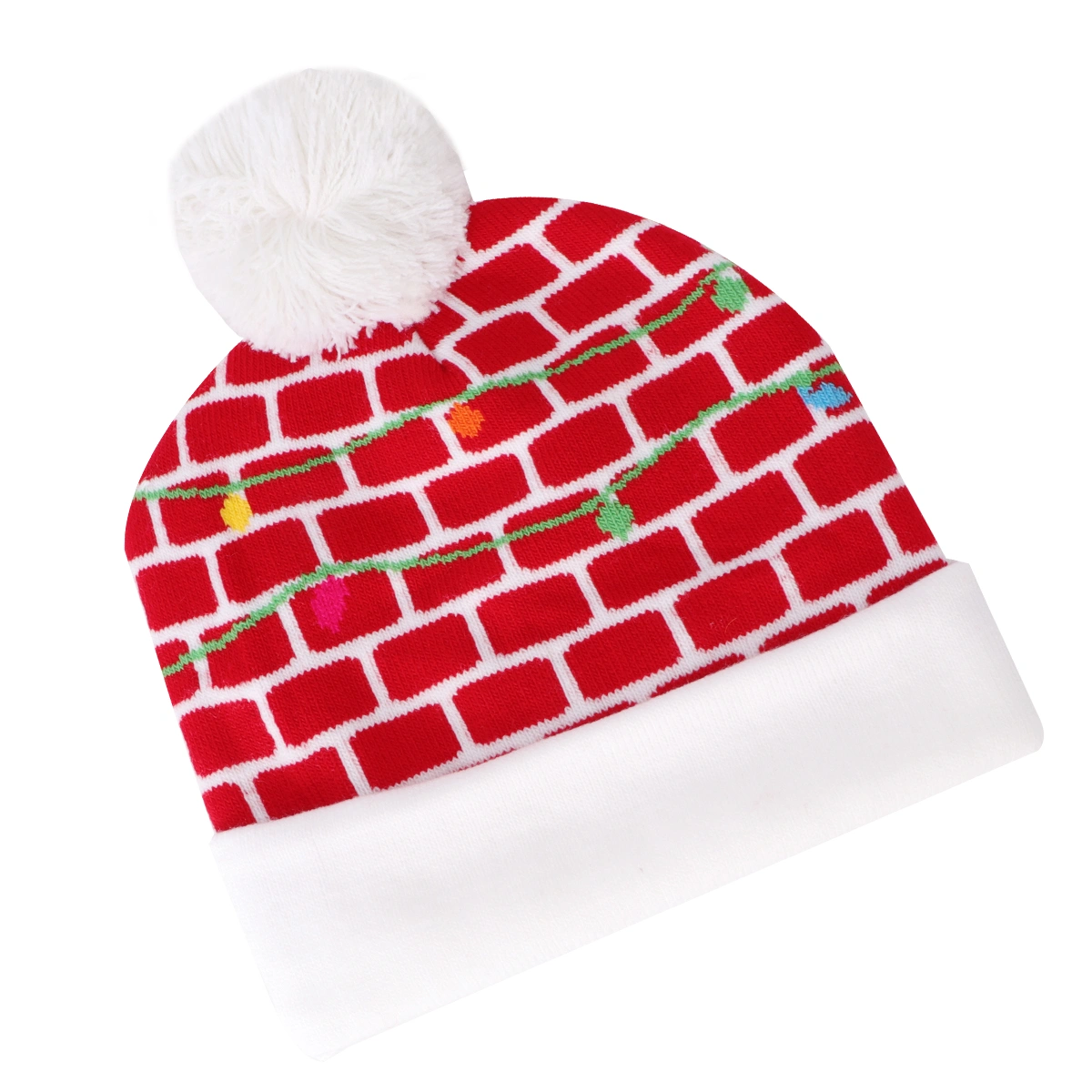 1 PC Christmas LED Light Hat Christmas Knitted Hat Warm Xmas for Adult Kids