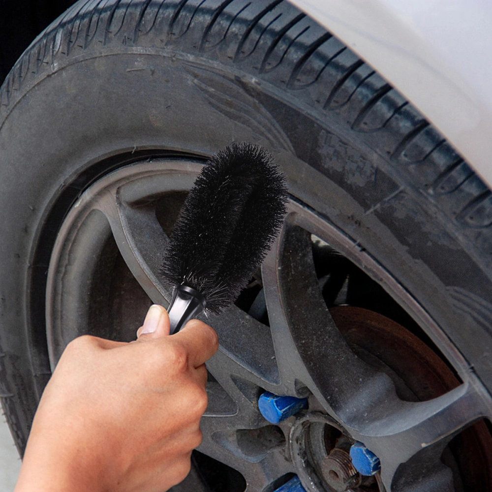 4Pcs Car Tyre Brush Kit Wheel Cleaning Brush Metal Surface Brim Gap Brush