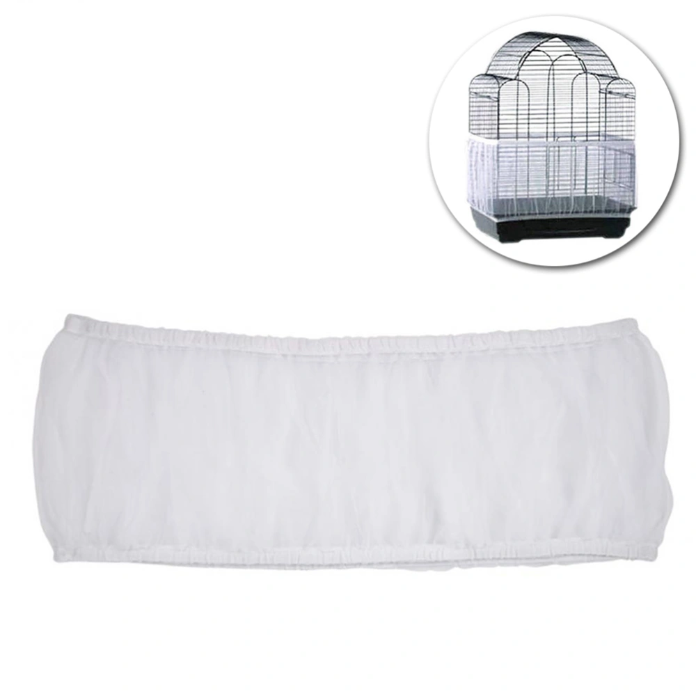 Pet Products Mesh Bird Catcher Net Cover Shell Skirt for Bird Cages Size L (White)