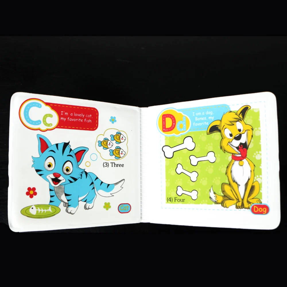 2pcs Bath Books Kid Educational Toys EVA BB Bell Educational Supplies for Girl Boy (Sea World and Animal)