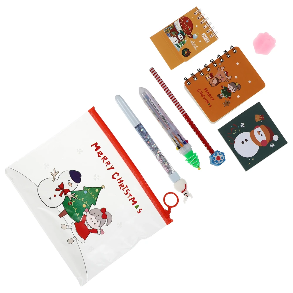 1 Set of Christmas Theme Stationery Students Supplies (Assorted Color)