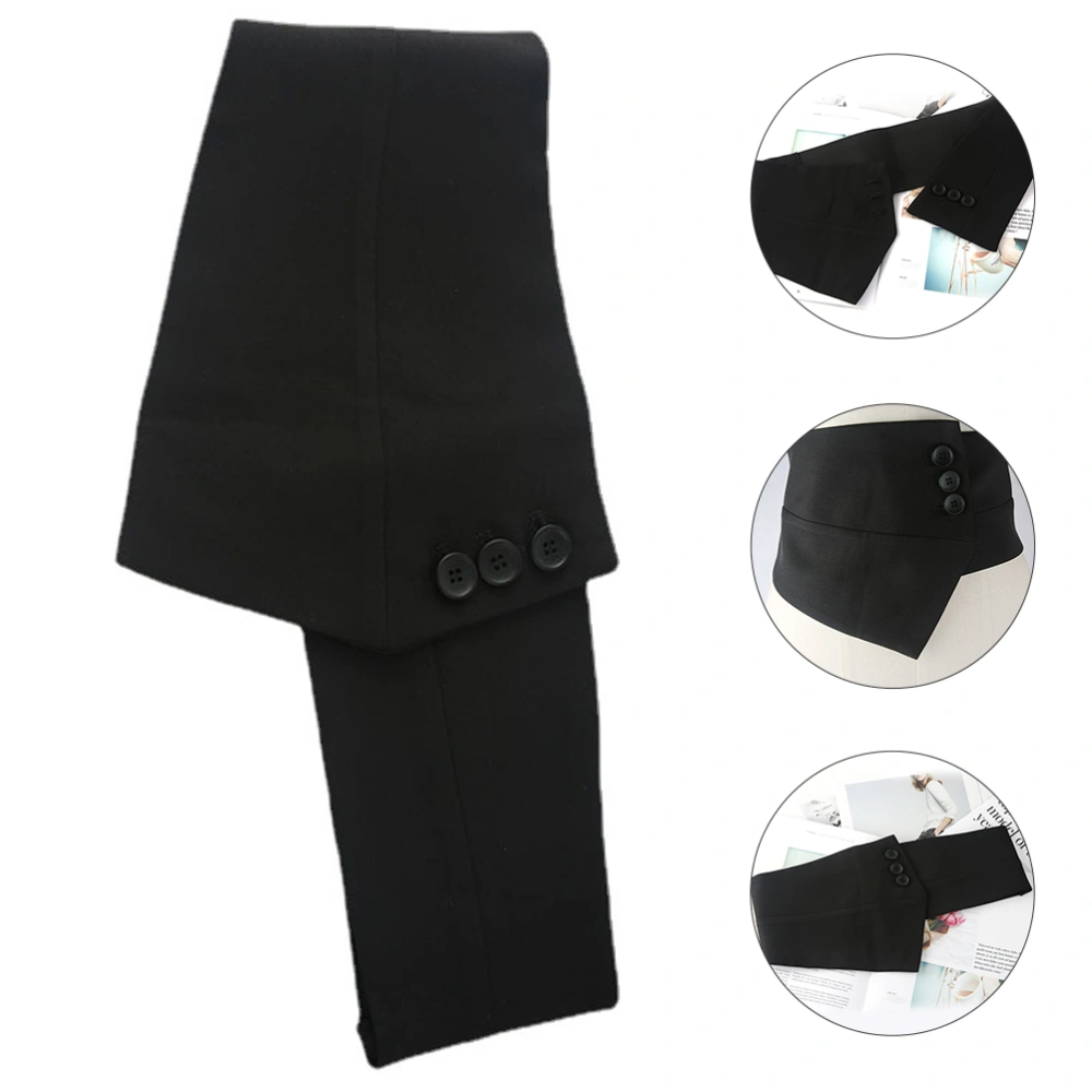 1Pc Waistband Practical Women Stylish Button Style Waist Belt for Women (Black)