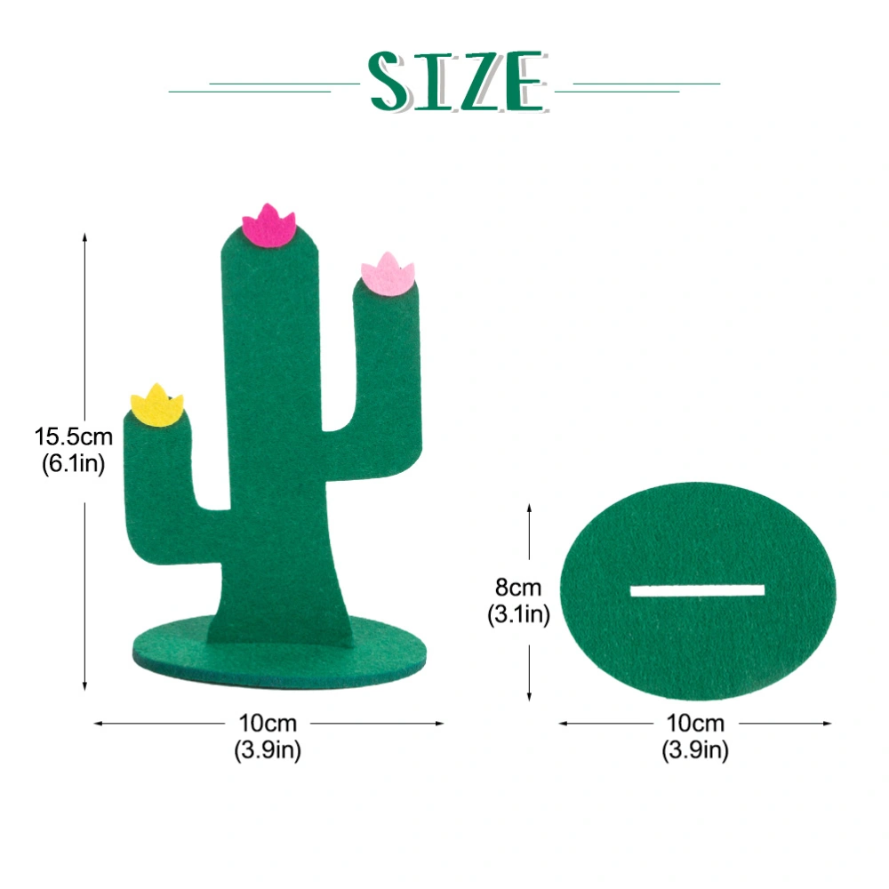 6Pcs Summer Felt Flamingo Pineapple Cactus Desktop Decoration Creative Hawaii Party Adornment Festive Showcase Ornaments