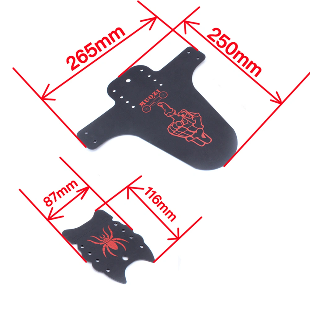 Front Rear Mud Guards for Road Bike Cycling Mountain (Red)