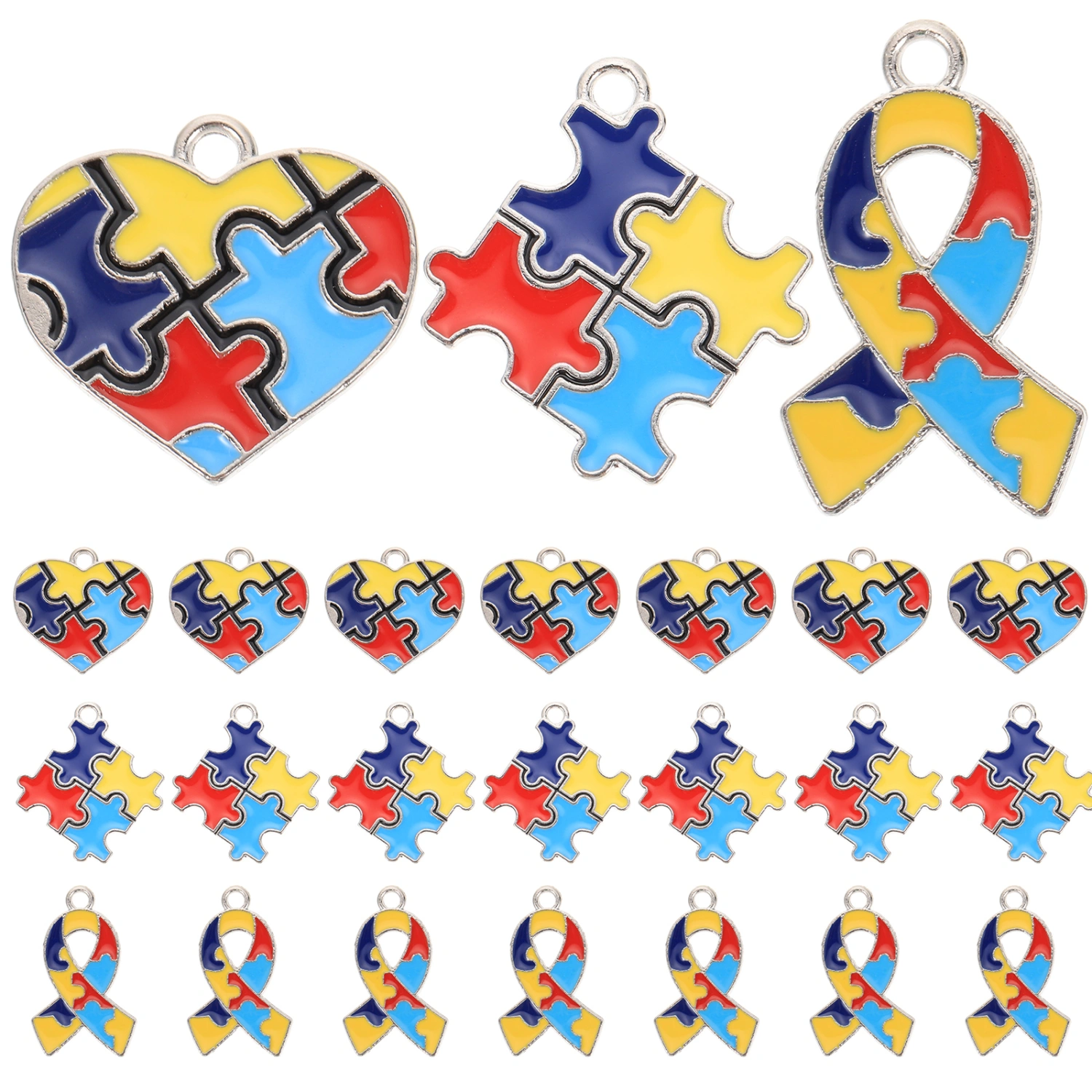 24pcs Alloy Pendant Charms Diy Jewelry Making Charms Autism Incarnate Charms