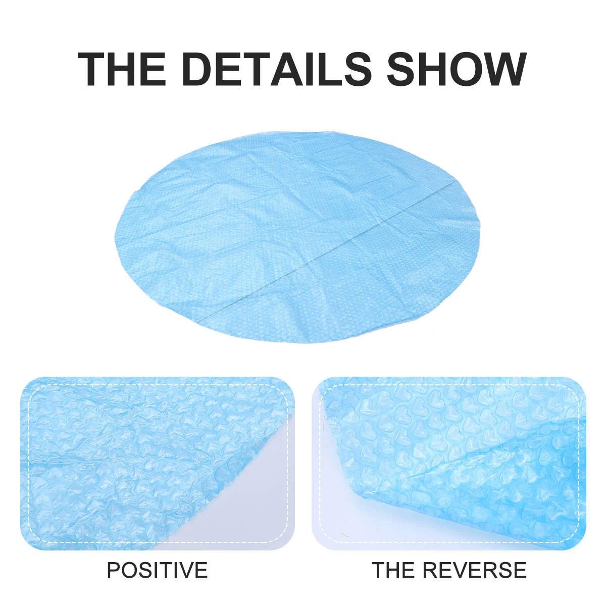Pool Cover Bubble Thermal Insulation Cover Dustproof Pool Cover Inflatable Pool Cover Mat for Inflatable Pool (Heart Style Diameter 122cm)