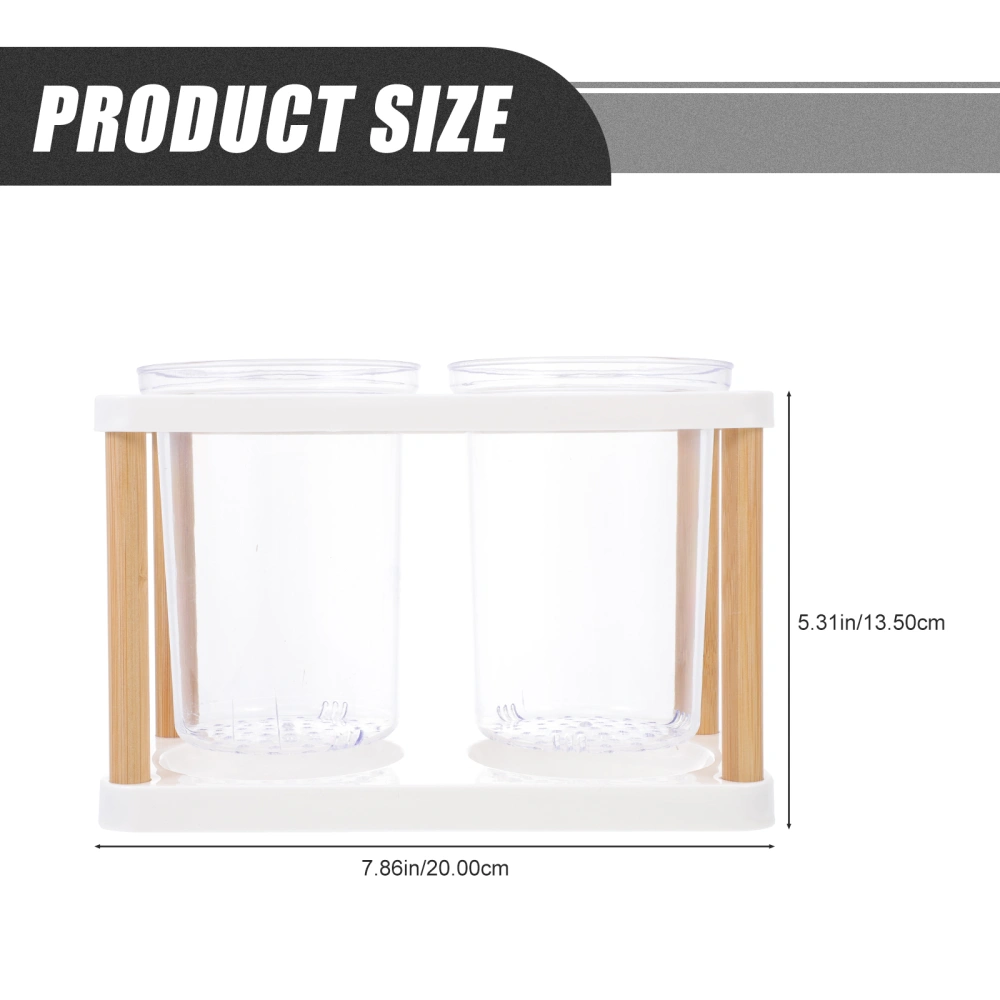 1Pc Acrylic Chopstick Storage Holder Home Drain Tableware Canister (Transparent)