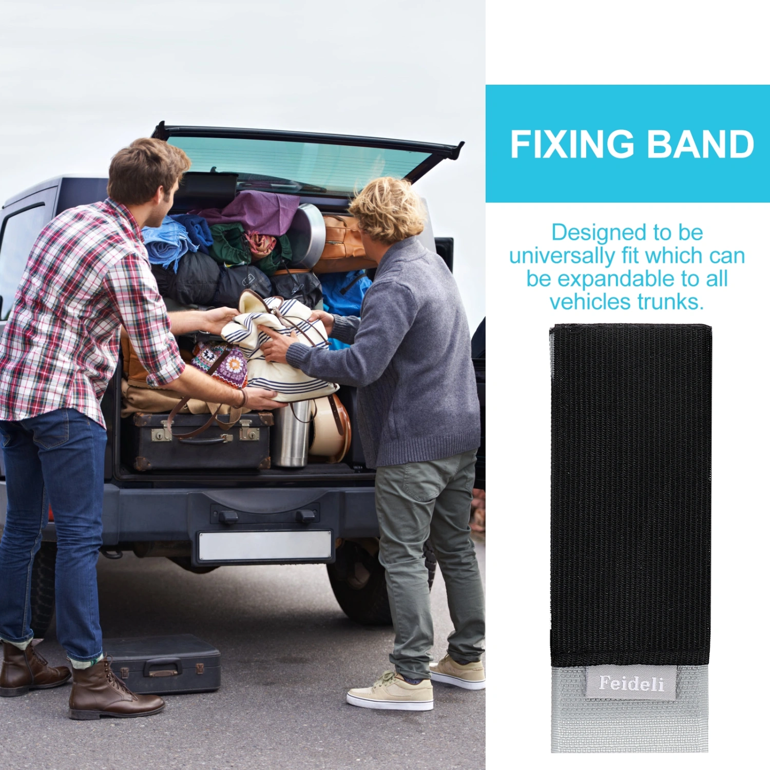 6 Pcs Car Extinguisher Fixed Bands Car Trunk Organizer Strap Elastic Fixing Belt