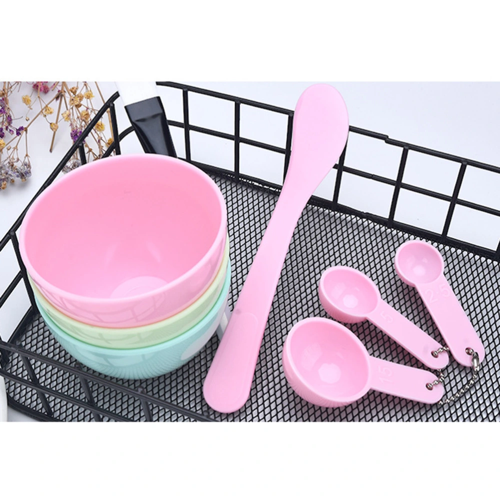 2 Sets of 4Pcs DIY Facial Mask Bowls Delicate Practical Beauty Makeup Mask Sticks Facial Brushes (with Facial Mask Measuring Tool)