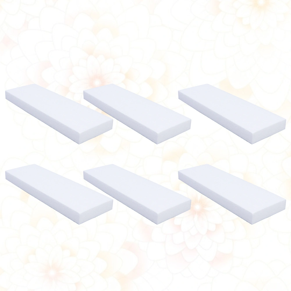 6Pcs 30x15x2.5cm Bricks DIY Blocks Cake Mold Block Cake Embryo Model Block for Cake Fondant Crafts White