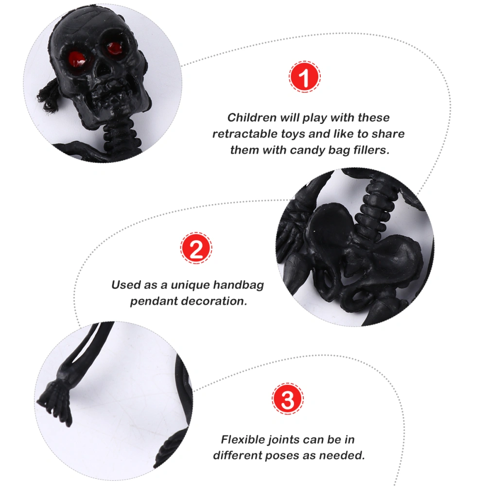 8PCS Halloween Horrible Simulation Skeleton Desktop Ornament Party Prop Skull