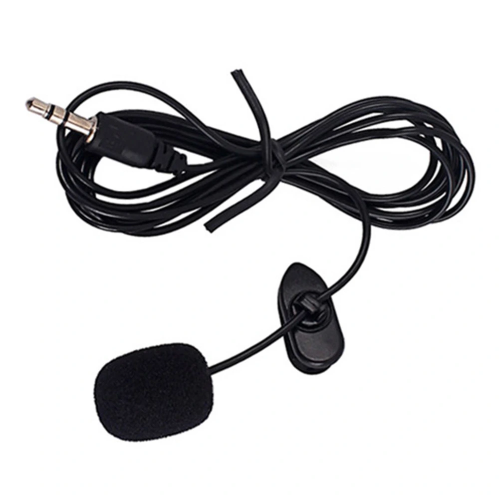 Mini Microphone Portable Clip-on 3.5mm plug Microphone for MP3 Phone Computer Tablet (Black)