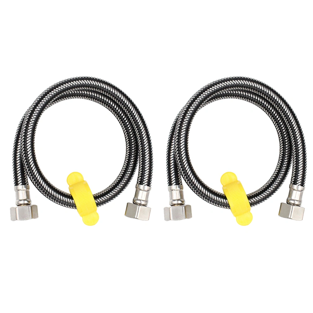 2pcs Stainless Steel Sink Braided Hoses Durable Braided Faucet Hose for Home