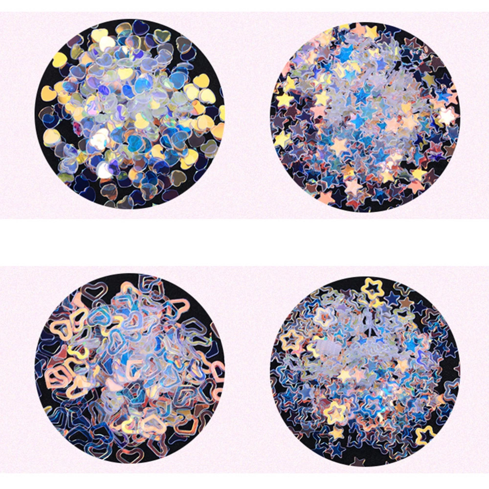 2 Boxes Chic Nail Sequins Art Stickers Fashion DIY Manicures Decoration Beautiful Nail Art Supplies for Women Ladies