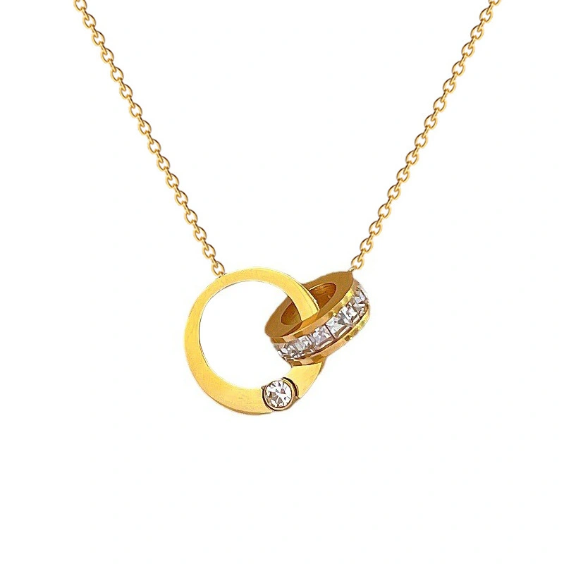 Moreau Dual Loop Gold Pendant