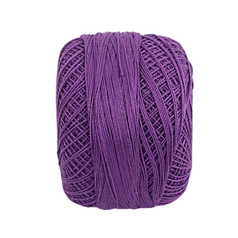 1 Roll of Cotton Yarn DIY Crochet Thread Sweater Scarf Hand Knitting Woolen Yarn (Purple)