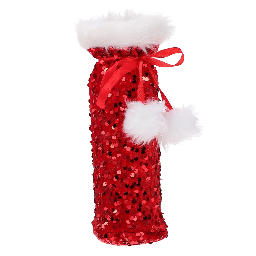 1Pc Xmas Wine Bottle Bag Wine Bottle Storage Pouch Dining Table Wine Bottle Cover