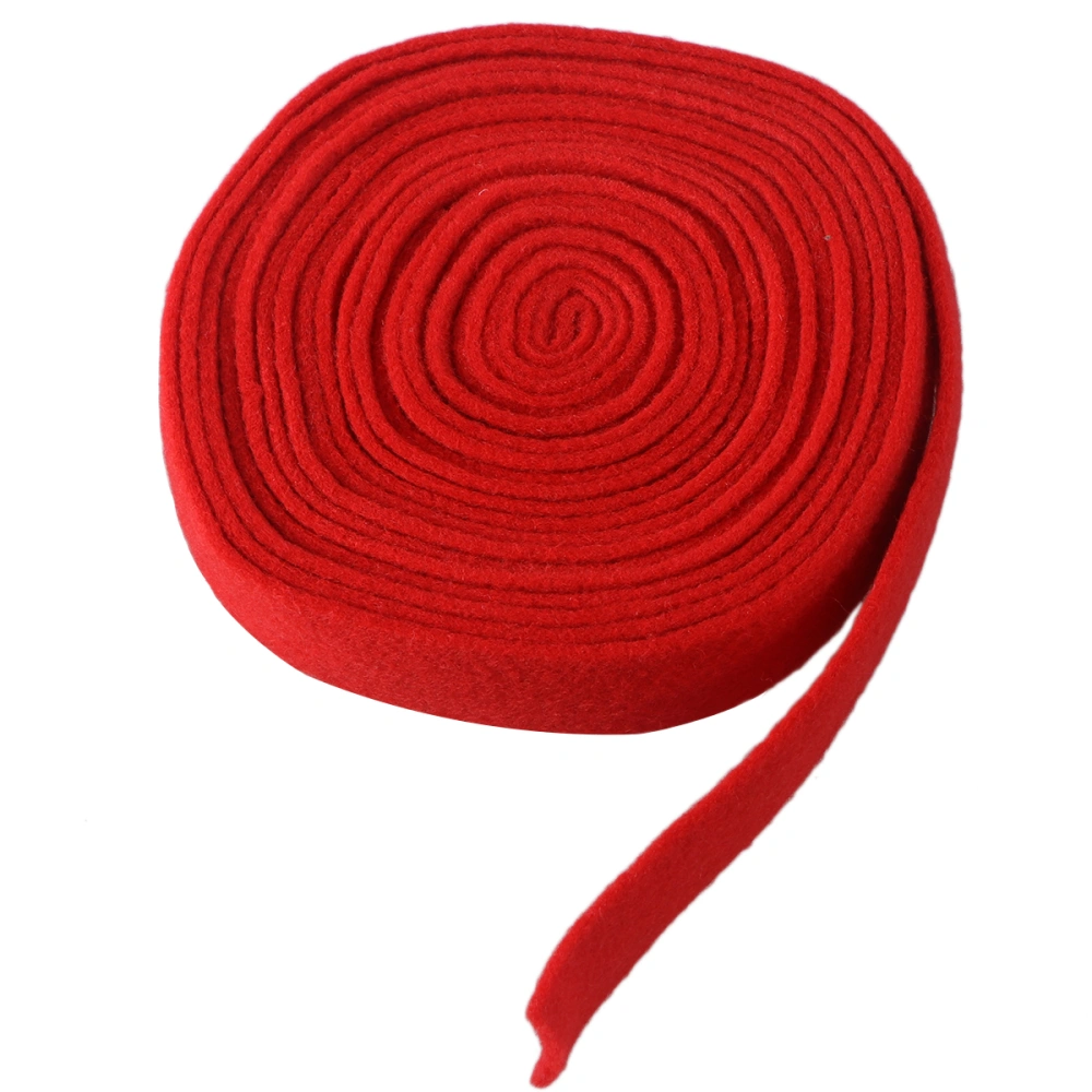 Wool Felt Ribbon For DIY Crafts Patchwork Decoration Appliques And Decorative Patches Material Bowknot Christmas Tree Wreaths Ribbon 5 x 500CM (Red)