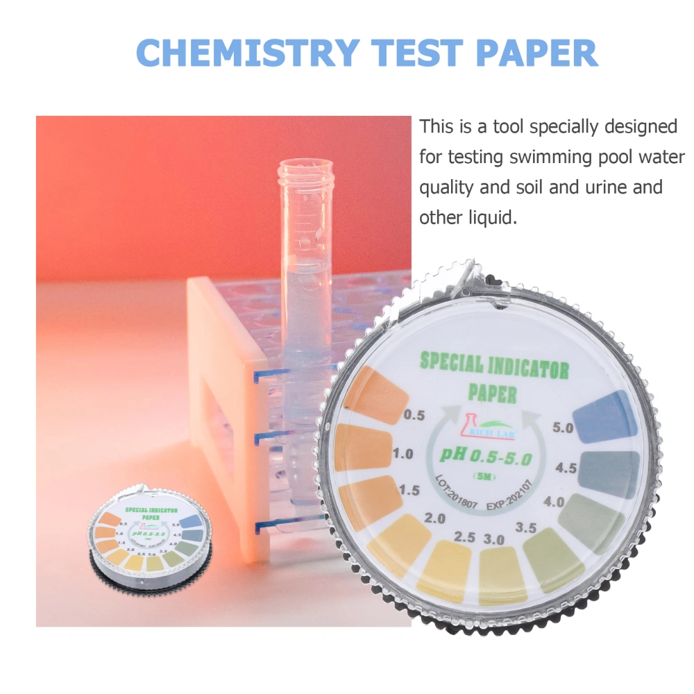 1pc Portable pH 0.5-5.0 Precision Paper Test Water Quality Test Accessory